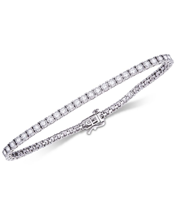 Macy's Diamond Tennis Bracelet (2 ct. t.w.) in 14k White Gold Macy's