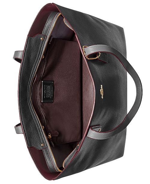 Coach Central Tote In Polished Pebble Leather Reviews Handbags
