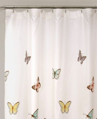 Lush Décor Flutter Butterfly 72" x 72" Shower Curtain