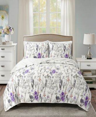 Photo 1 of Adalia Reversible 3-Piece King Quilt Set- KING SIZE 