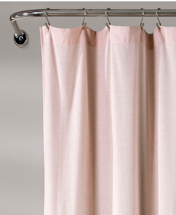 Lush Décor Linen Button 72" x 72" Shower Curtain & Reviews Shower