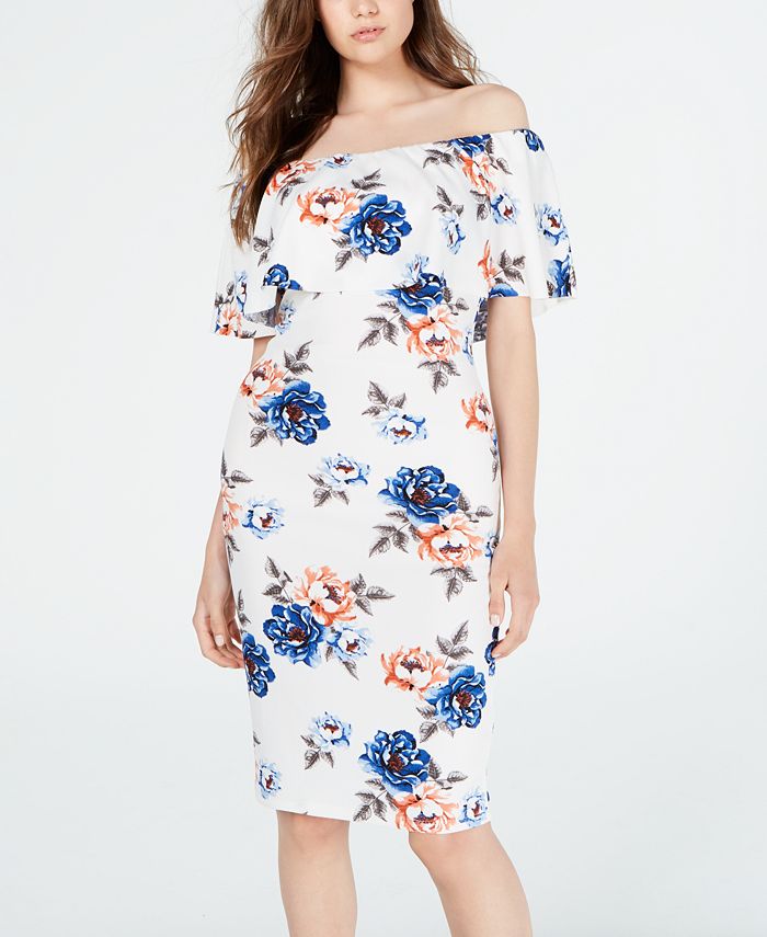 Crave Fame Juniors Off The Shoulder Ruffle Dress Macy s