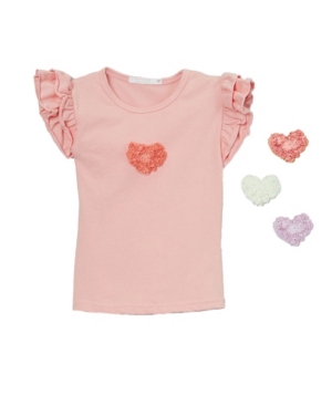 Mi Amore Gigi Little and Big Girls Interchangeable Heart Top