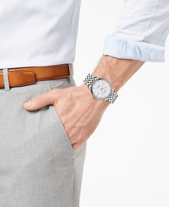 Mido - Men's Swiss Automatic Baroncelli Stainless Steel Bracelet Watch 40mm