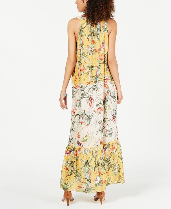 Style & Co Printed Embroidered Maxi Dress, Created for Macy&#39;s & Reviews - Dresses - Women - Macy&#39;s