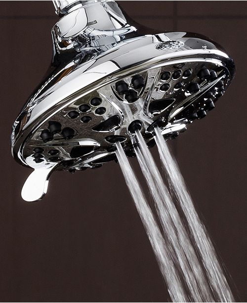 Aquadance High Pressure 6Setting Shower Head & Reviews Bathroom