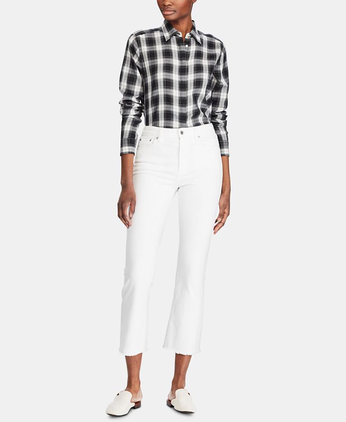 Lauren Ralph Lauren PlaidPrint Lightweight ButtonDown Cotton Shirt Macy's