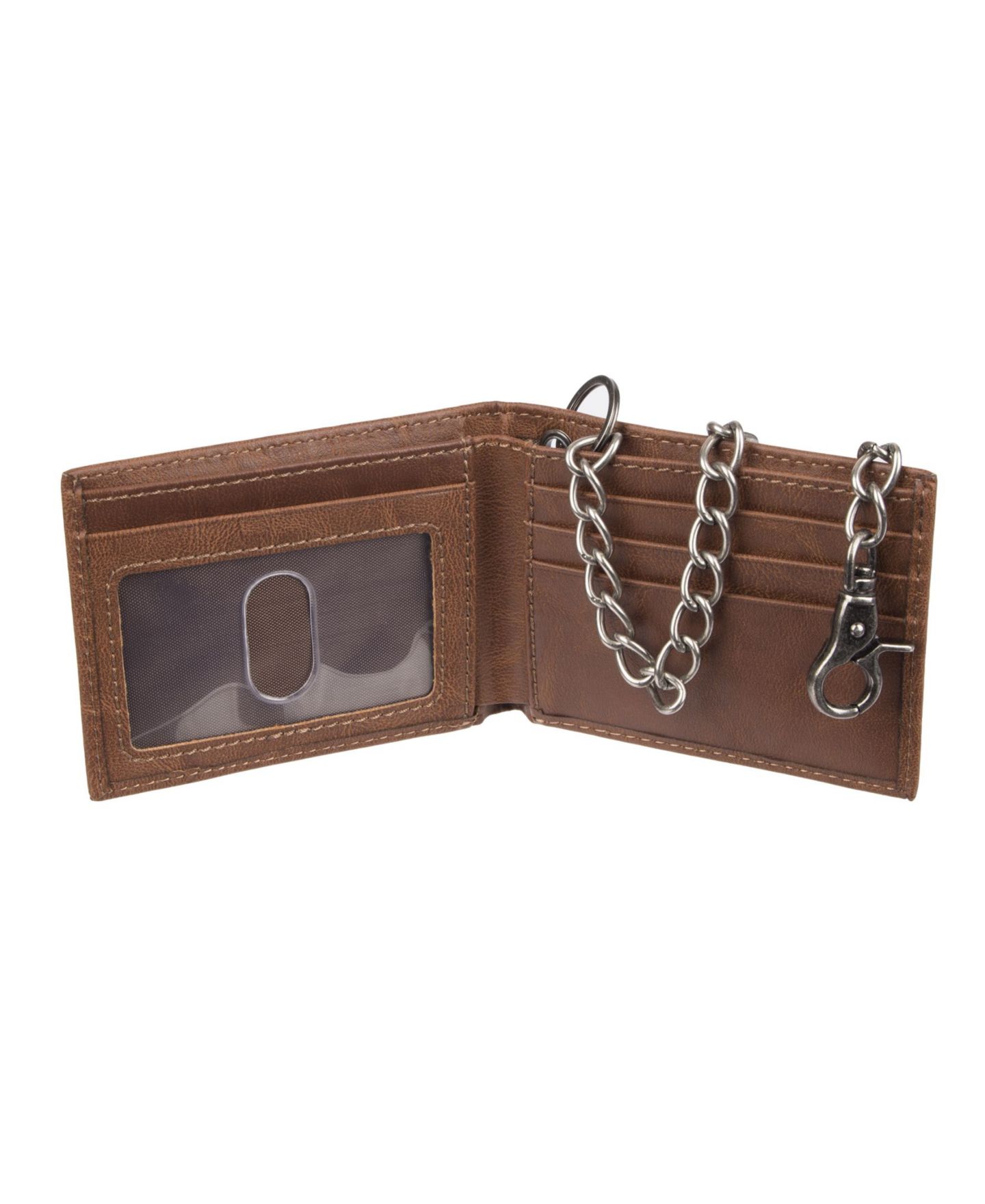 Мужской кошелёк Dickies Security Leather Slimfold Wallet with Chain, цвет: Чёрный — фото 5
