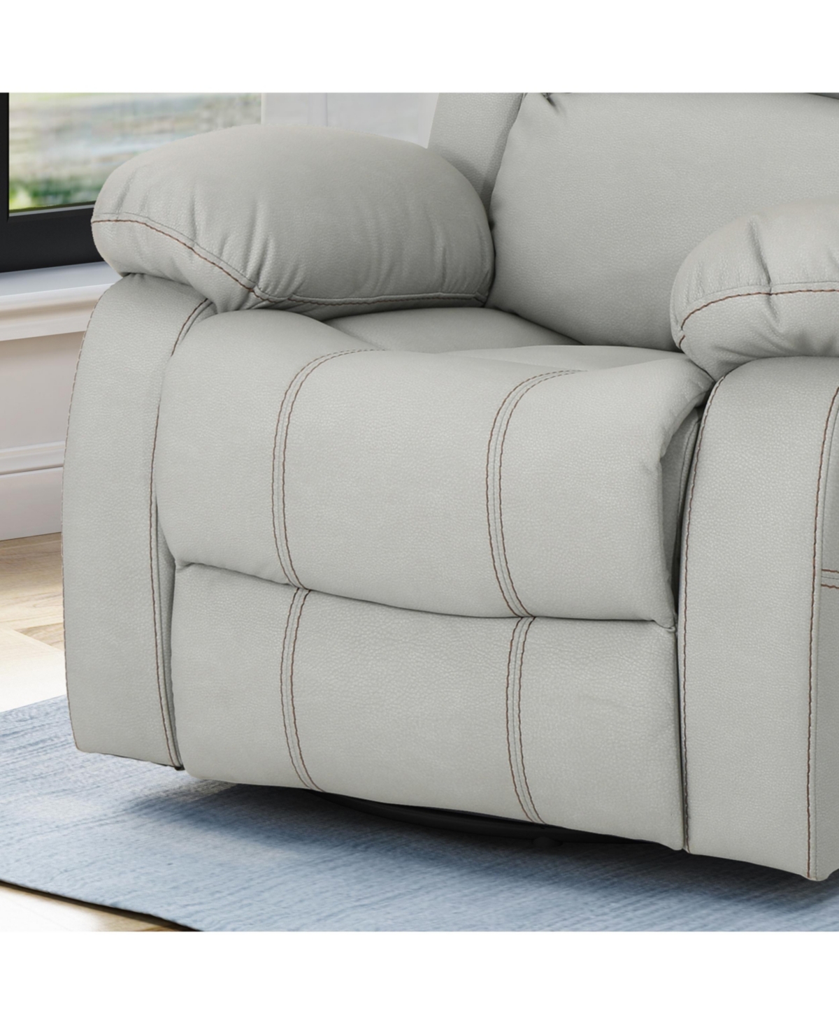 Noble House Alianna Recliner In Light Grey