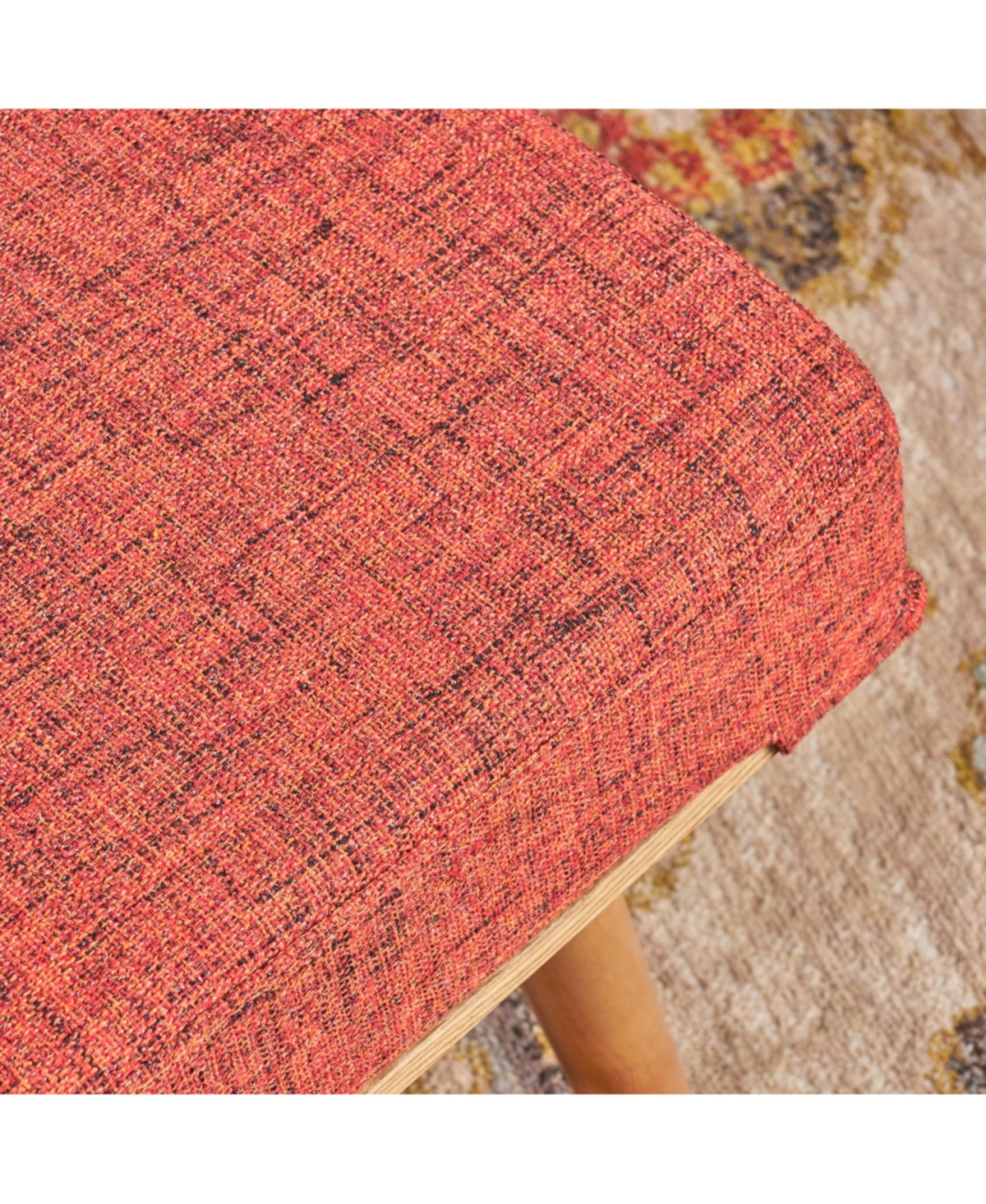 Noble House Ilya Storage Bench In Red