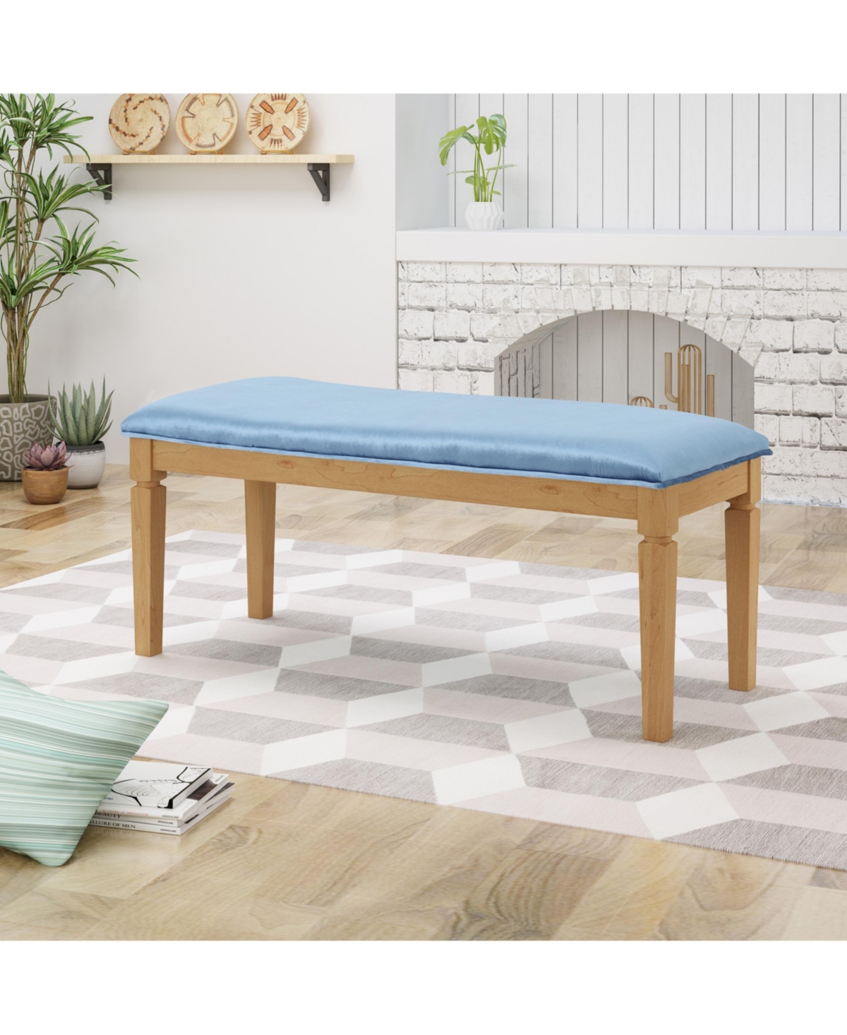 Noble House Svenson Bench In Blue