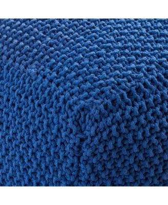 Pim Knitted Cotton Pouf Cube