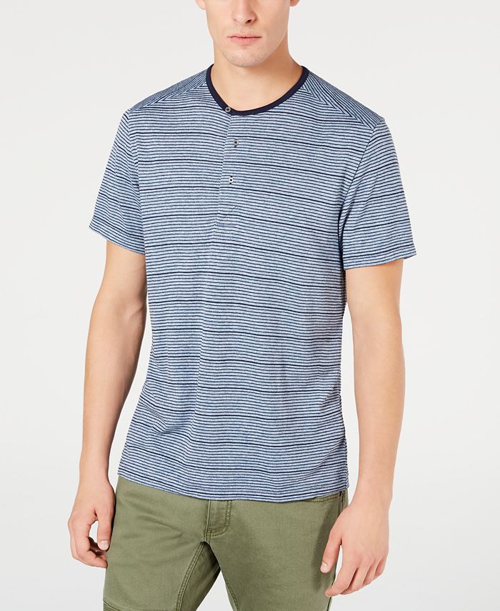 INC International Concepts INC Men's Striped Henley, Created for Macy's