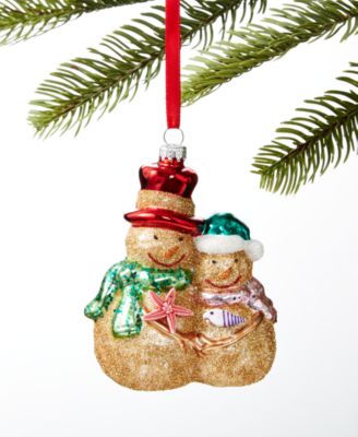 Holiday Lane - At the Beach Sand Snowman Ornament