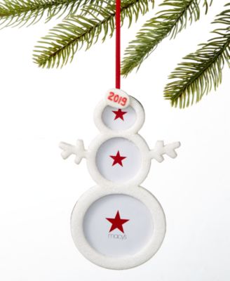 Holiday Lane - Santa's Favorites Snowman Photo Frame Ornament