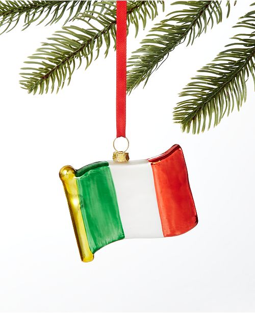 Buon Natale Ornament.Holiday Lane World Traveler Italian Flag Ornament Created For Macy S Reviews Christmas Ornaments Home Macy S