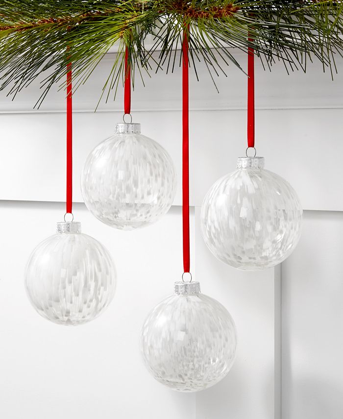 Holiday Lane Shine Bright Set of 4 Shatterproof Paint Splatter