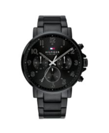 Mens Black Stainless Steel Bracelet Watch 44mm , Created for Macys