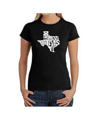 LA Pop Art Women's Word Art T-Shirt - Don'T Mess with Texas - Macy's