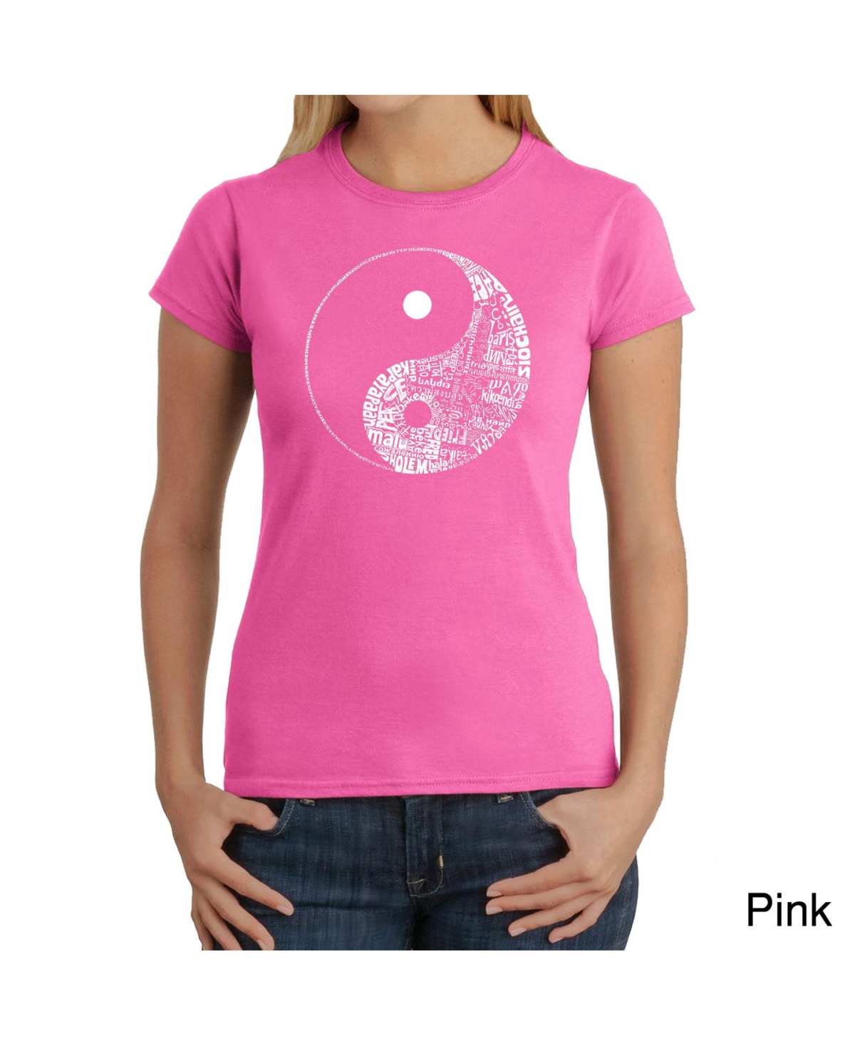 Women's Word Art T-Shirt - Yin Yang