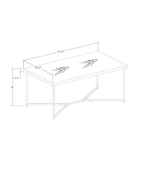 Walker Edison 42 Modern Style White Faux Marble Coffee Table With Y Leg Gold Base Reviews Home Macy S