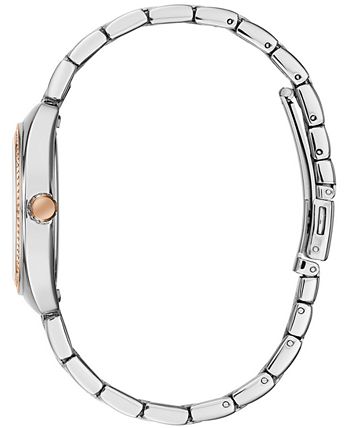 Caravelle - Women's Crystal Two-Tone Stainless Steel Bracelet Watch 32mm
