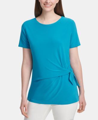 Guess Short Sleeve Shiny Triangle T-Shirt - Pink