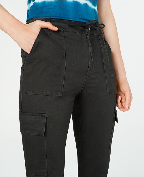 high rise cargo jeans