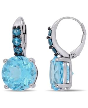 image of Blue Topaz (15-1/4 ct.t.w.) Drop Earrings in Sterling Silver