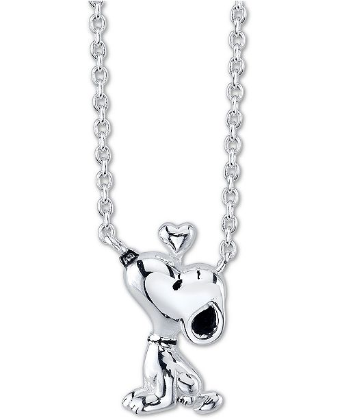 Peanuts "Snoopy" Mini Pendant Necklace in Sterling Silver for Unwritten