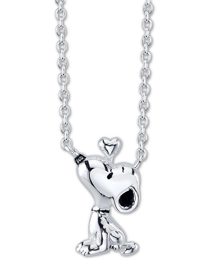Snoopy necklace sales sterling silver