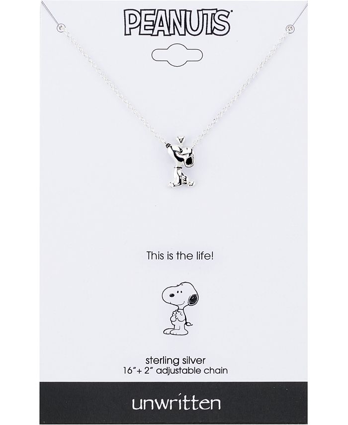 Snoopy necklace sterling silver on sale