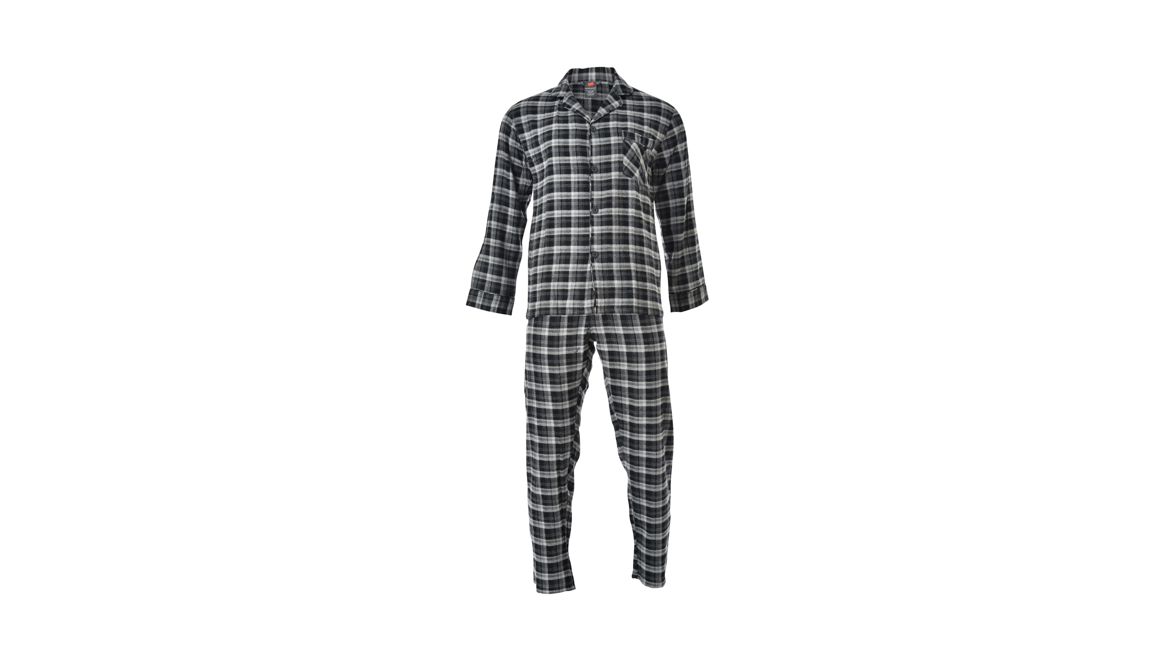 Hanes Men's Flannel Plaid Pajama Set