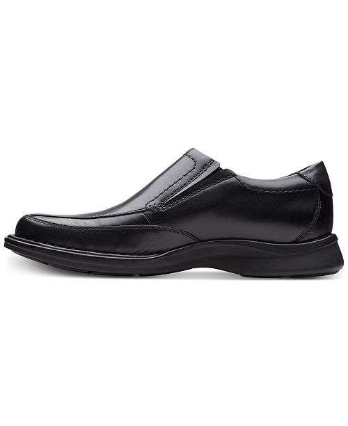 Clarks Men S Kempton Free Black Leather Dress Casual Loafers