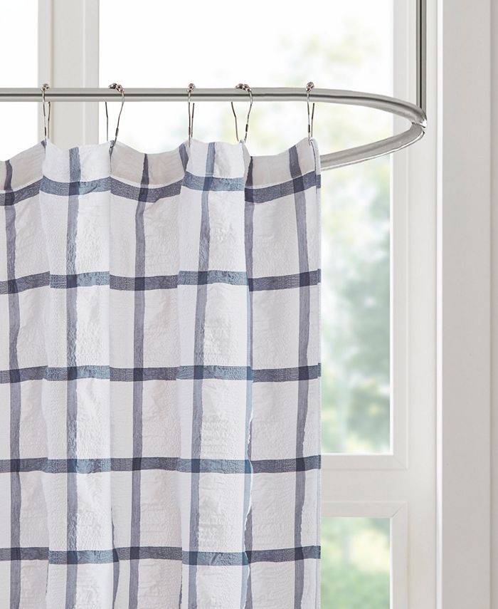 Madison Park Kinney Printed Seersucker Shower Curtain & Reviews