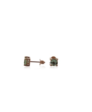 image of Prasiolite (1 ct. t.w.) Stud Earrings Set in Gold Plated Sterling Silver