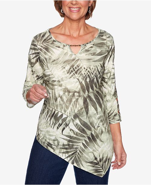 Alfred Dunner Lake Tahoe Printed Asymmetrical Top Reviews