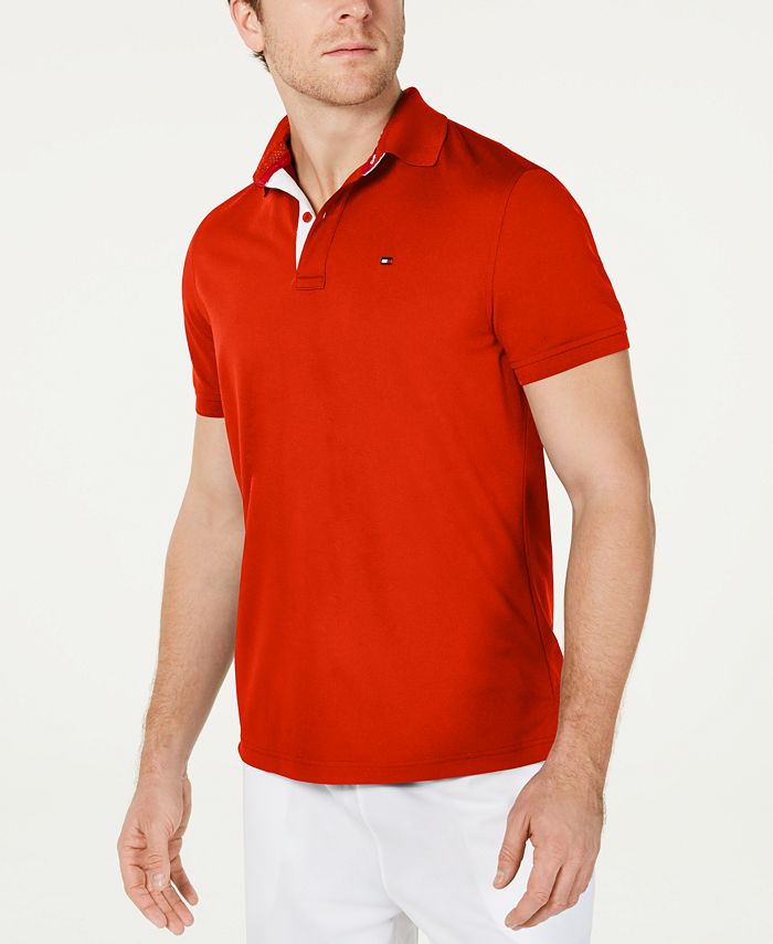 Tommy Hilfiger Wicking Gibson Custom-Fit Polo Shirt - Macy's