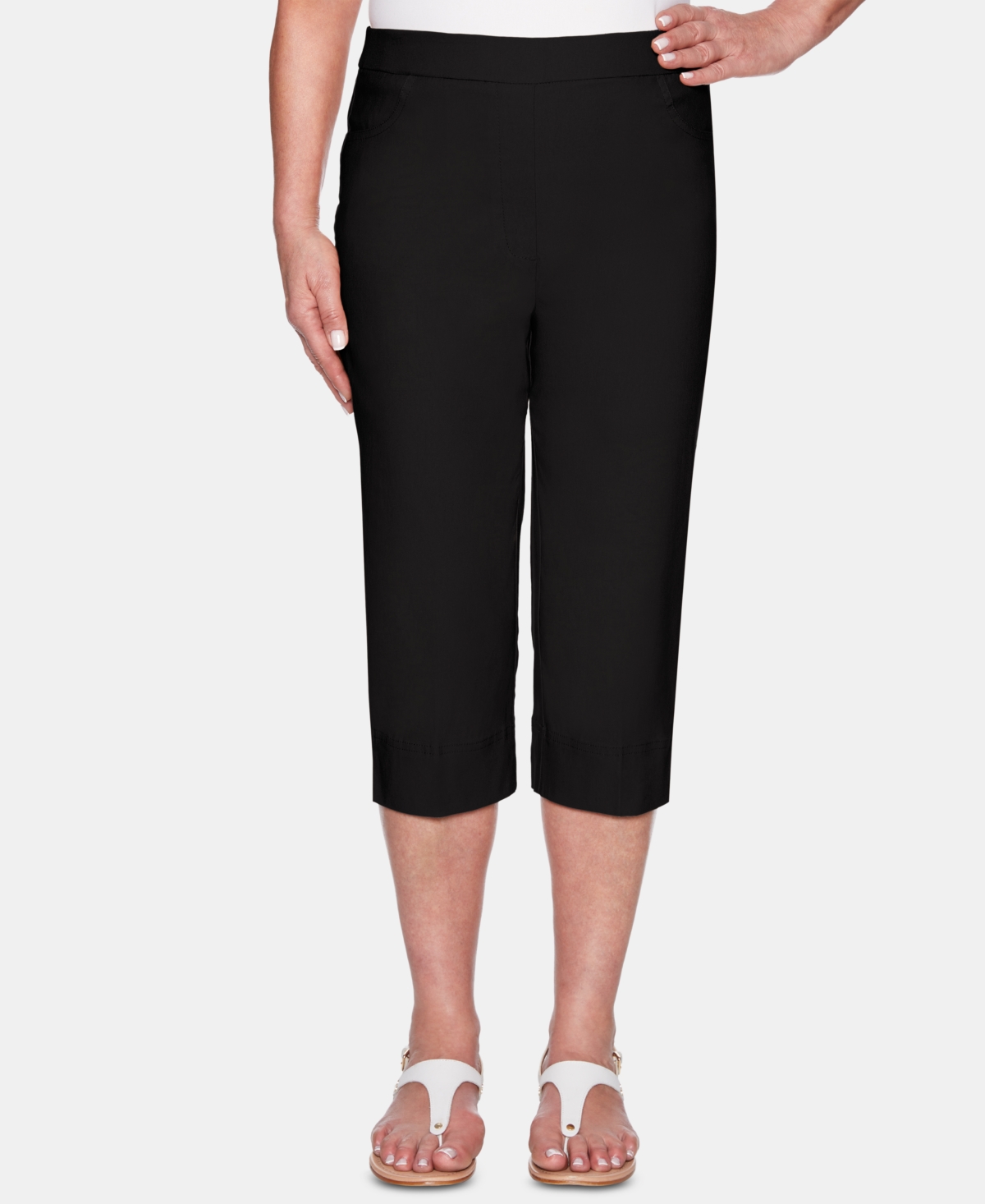 Missy Women's Classics Allure Clam Digger Capri Pants - Black