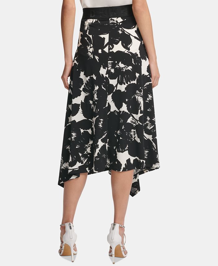 DKNY Asymmetrical Floral Print Skirt - Macy's