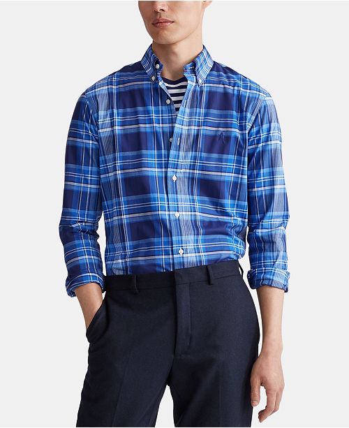 Polo Ralph Lauren Men S Classic Fit Stretch Poplin Button Down