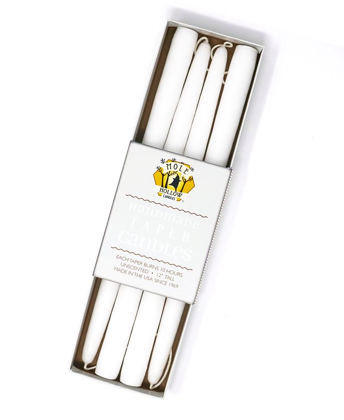 Mole Hollow Candles 12" Taper Candles, Set of 4 Macy's