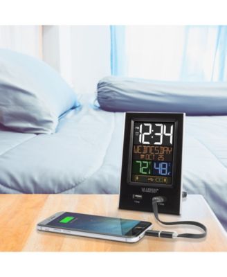 La Crosse Technology Desktop Dual USB Charging Station with Alarm and Nap timer