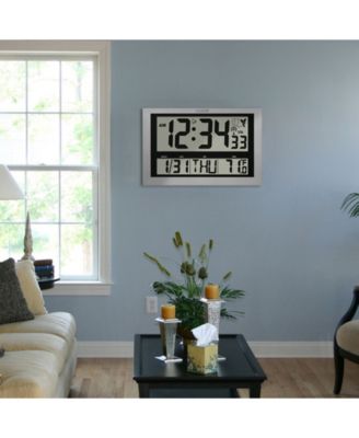 Jumbo Atomic Digital Wall Clock with Indoor Temperature