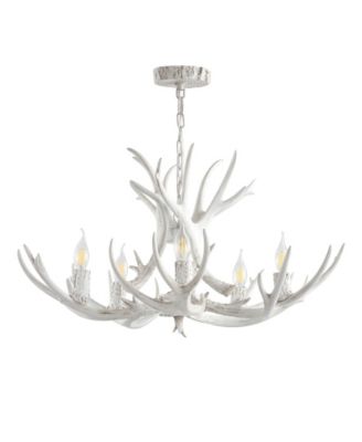 Eldora 30" Adjustable Resin Antler 5-Light LED Chandelier