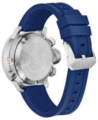 Eco-Drive Men's Promaster Aqualand Blue Silicone Strap Watch 46mm 