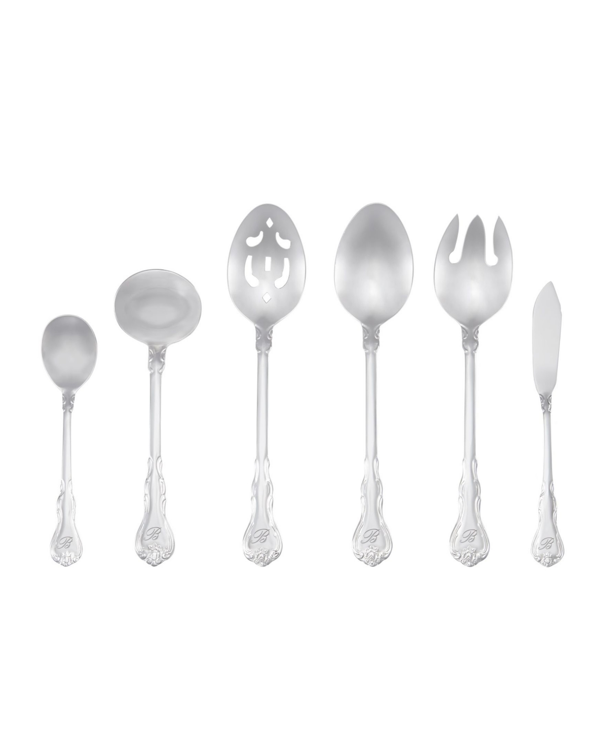 Riverridge Bouquet 46 Piece Monogrammed Flatware Set - M, Service for 8