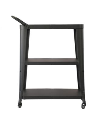 3-Tiered Metal FrameIndustrial Dining Cart with Swivel Wheels