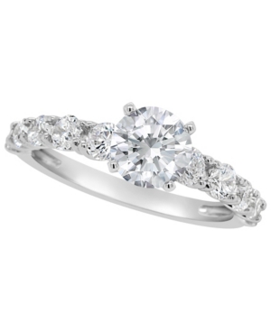 image of Certified Round Diamond Engagement Ring (2 ct. t.w.) in 14k White Gold, Rose Gold, or Yellow Gold