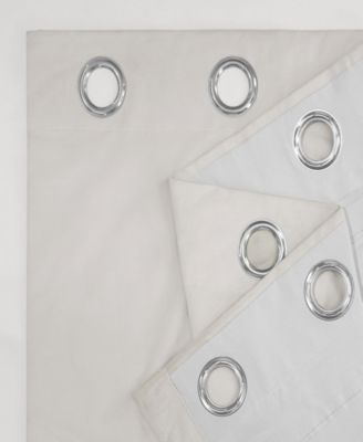 Porcelain White Grommet Signature Velvet Blackout Curtain